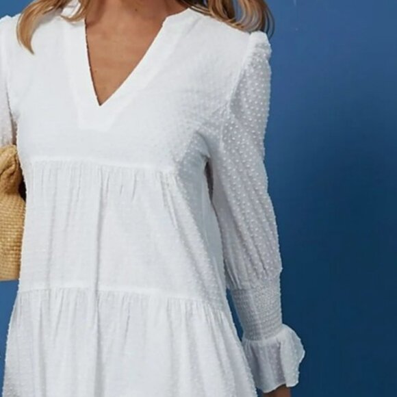 NWT White Swiss Dot Kenzo Dress Size Medium by Pomander Place - Picture 3 of 12